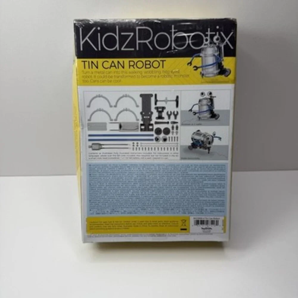 STEM Toy Robot Model Build Kit DIY Education Tin Can Kidz Robotix NEW Sealed